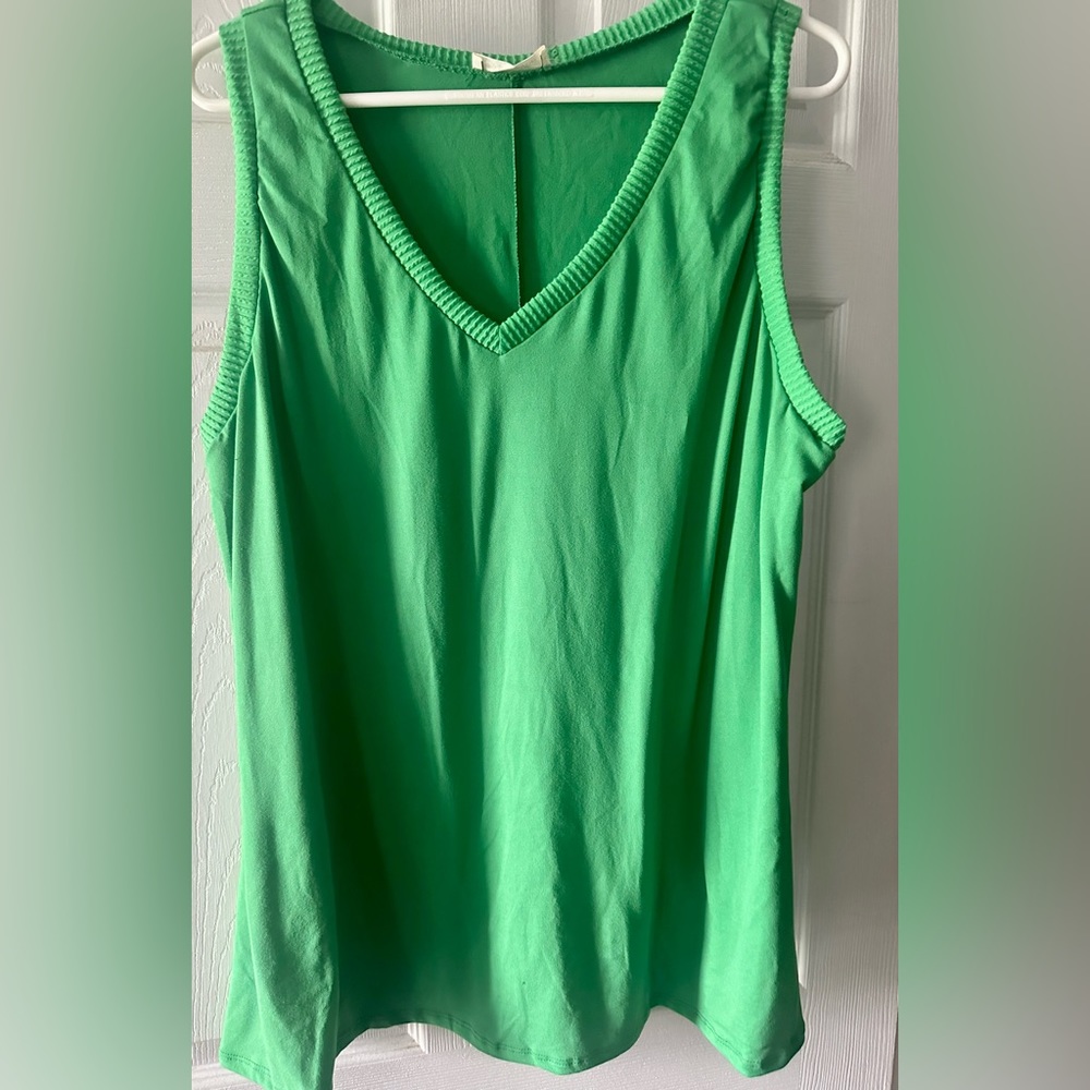 New BLUMIN V Neck Kelly Green Tank~ 3x